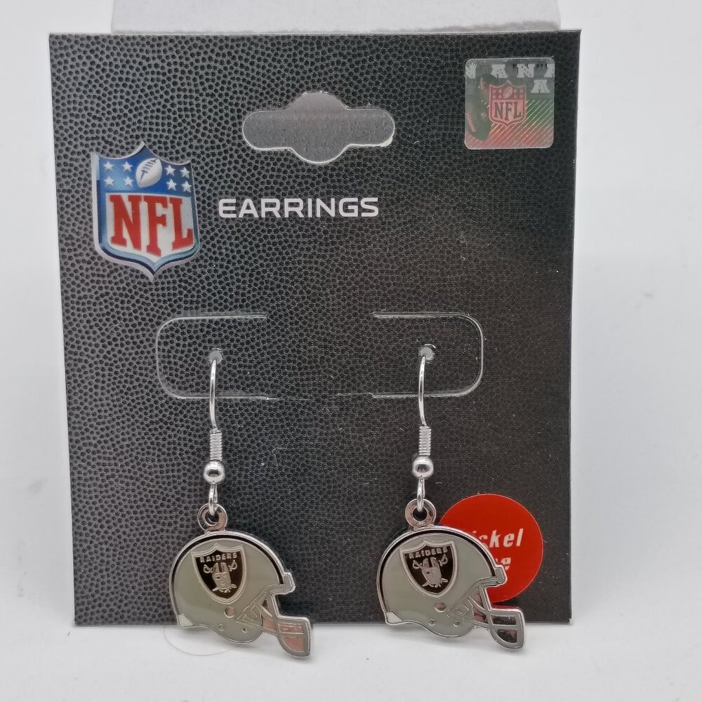 Team Logo Helmet Earrings  Las Vegas Raiders